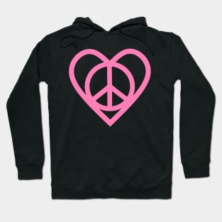 PEACE Sign Pink Hoodie